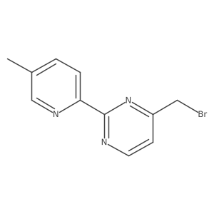 Pyrimidine, 4-(bromomethyl)-2-(5-methyl-2-pyridinyl)- Structure