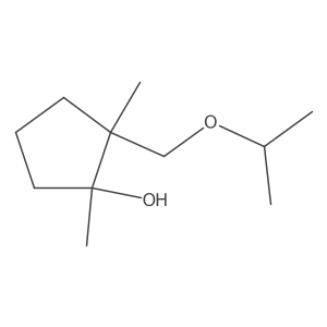 1,2-Dimethyl-2-[(propan-2-yloxy)methyl]cyclopentan-1-ol结构式