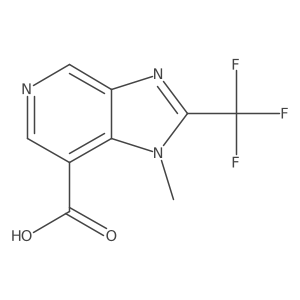 1-Methyl-2-(trifluoromethyl)-1H-imidazo[4,5-c]pyridine-7-carboxylic acid结构式
