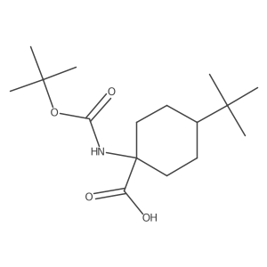 1-[(Tert-butoxycarbonyl)amino]-4-tert-butylcyclohexanecarboxylic acid结构式