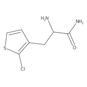 2-Amino-3-(2-chlorothiophen-3-yl)propanamide结构式