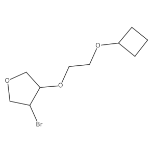 3-Bromo-4-(2-cyclobutoxyethoxy)oxolane结构式