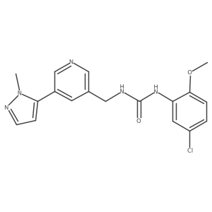 1-(5-chloro-2-methoxyphenyl)-3-((5-(1-methyl-1H-pyrazol-5-yl)pyridin-3-yl)methyl)urea Structure