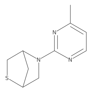 5-(4-Methylpyrimidin-2-yl)-2-thia-5-azabicyclo[2.2.1]heptane Structure