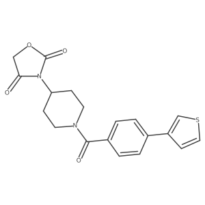 3-(1-(4-(Thiophen-3-yl)benzoyl)piperidin-4-yl)oxazolidine-2,4-dione结构式