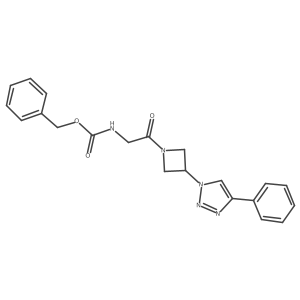 benzyl (2-oxo-2-(3-(4-phenyl-1H-1,2,3-triazol-1-yl)azetidin-1-yl)ethyl)carbamate Structure