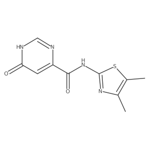 N-(4,5-dimethylthiazol-2-yl)-6-hydroxypyrimidine-4-carboxamide结构式