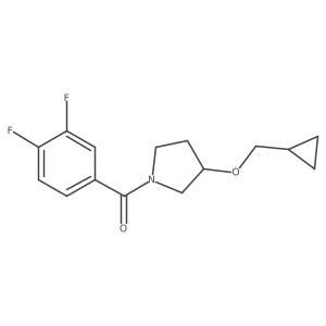 (3-(Cyclopropylmethoxy)pyrrolidin-1-yl)(3,4-difluorophenyl)methanone结构式