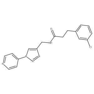 3-(3-chlorophenyl)-N-((1-(pyridin-4-yl)-1H-1,2,3-triazol-4-yl)methyl)propanamide Structure