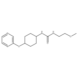 1-(2-Methoxyethyl)-3-((1r,4r)-4-(pyrazin-2-yloxy)cyclohexyl)urea结构式