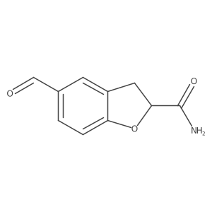 5-Formyl-2,3-dihydro-1-benzofuran-2-carboxamide Structure