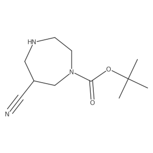 tert-Butyl 6-cyano-1,4-diazepane-1-carboxylate Structure