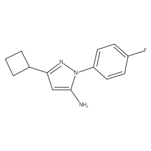 3-Cyclobutyl-1-(4-fluorophenyl)-1h-pyrazol-5-amine结构式