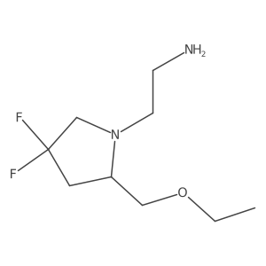 2-(2-(Ethoxymethyl)-4,4-difluoropyrrolidin-1-yl)ethan-1-amine Structure