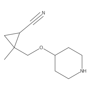 2-Methyl-2-[(4-piperidinyloxy)methyl]cyclopropanecarbonitrile结构式