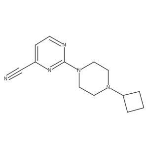 2-(4-Cyclobutylpiperazin-1-yl)pyrimidine-4-carbonitrile Structure