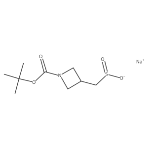Sodium {1-[(tert-butoxy)carbonyl]azetidin-3-yl}methanesulfinate结构式