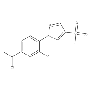 1-[3-chloro-4-(4-methanesulfonyl-1H-pyrazol-1-yl)phenyl]ethan-1-ol Structure