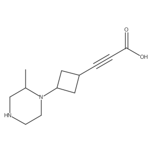 3-[3-(2-Methylpiperazin-1-yl)cyclobutyl]prop-2-ynoic acid结构式