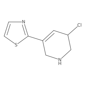 3-Chloro-5-(1,3-thiazol-2-yl)-1,2,3,6-tetrahydropyridine结构式