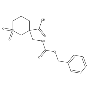 3-({[(Benzyloxy)carbonyl]amino}methyl)-1,1-dioxo-1lambda6-thiane-3-carboxylic acid Structure
