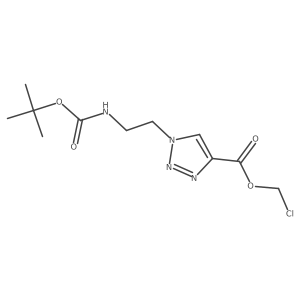 chloromethyl 1-(2-{[(tert-butoxy)carbonyl]amino}ethyl)-1H-1,2,3-triazole-4-carboxylate Structure