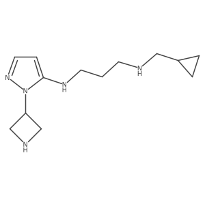 1-(azetidin-3-yl)-N-{3-[(cyclopropylmethyl)amino]propyl}-1H-pyrazol-5-amine结构式