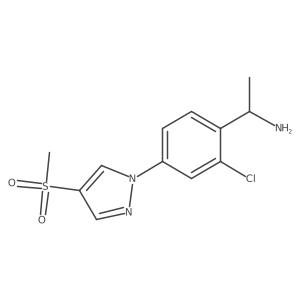 1-[2-chloro-4-(4-methanesulfonyl-1H-pyrazol-1-yl)phenyl]ethan-1-amine Structure