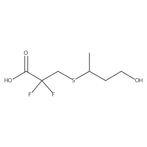 2,2-Difluoro-3-[(4-hydroxybutan-2-yl)sulfanyl]propanoic acid Structure