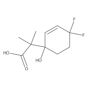 2-(4,4-Difluoro-1-hydroxycyclohex-2-en-1-yl)-2-methylpropanoic acid结构式