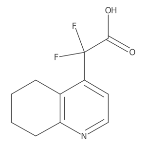 2,2-Difluoro-2-(5,6,7,8-tetrahydroquinolin-4-yl)acetic acid结构式
