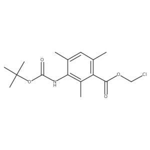 Chloromethyl 3-{[(tert-butoxy)carbonyl]amino}-2,4,6-trimethylbenzoate结构式