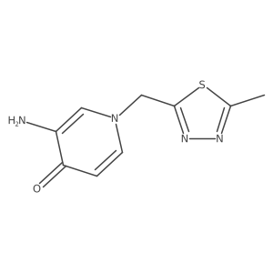 3-Amino-1-[(5-methyl-1,3,4-thiadiazol-2-yl)methyl]-1,4-dihydropyridin-4-one结构式
