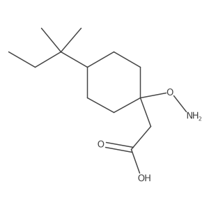 2-[1-(Aminooxy)-4-(2-methylbutan-2-yl)cyclohexyl]acetic acid结构式