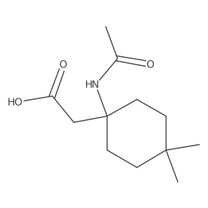 2-(1-Acetamido-4,4-dimethylcyclohexyl)acetic acid结构式