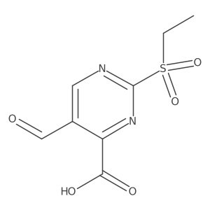 2-(Ethanesulfonyl)-5-formylpyrimidine-4-carboxylic acid结构式