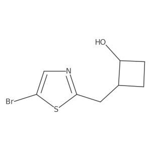 2-[(5-Bromo-1,3-thiazol-2-yl)methyl]cyclobutan-1-ol Structure
