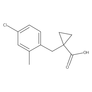 1-[(4-Chloro-2-methylphenyl)methyl]cyclopropane-1-carboxylic acid结构式