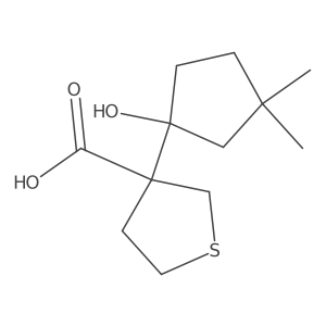 3-(1-Hydroxy-3,3-dimethylcyclopentyl)thiolane-3-carboxylic acid Structure