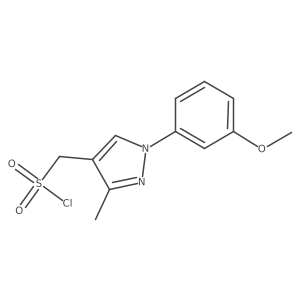 [1-(3-methoxyphenyl)-3-methyl-1H-pyrazol-4-yl]methanesulfonyl chloride结构式