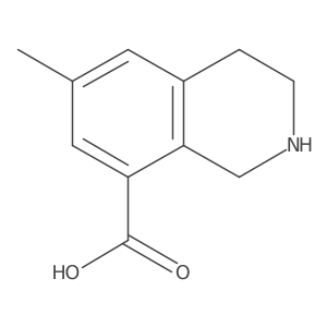 6-Methyl-1,2,3,4-tetrahydroisoquinoline-8-carboxylic acid结构式