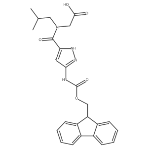 2-{1-[5-({[(9H-fluoren-9-yl)methoxy]carbonyl}amino)-1H-1,2,4-triazol-3-yl]-N-(2-methylpropyl)formamido}acetic acid结构式