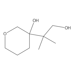 3-(1-Hydroxy-2-methylpropan-2-yl)oxan-3-ol结构式