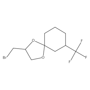 2-(Bromomethyl)-7-(trifluoromethyl)-1,4-dioxaspiro[4.5]decane结构式