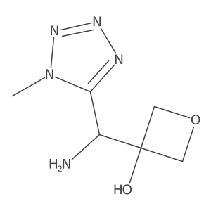 3-[amino(1-methyl-1H-1,2,3,4-tetrazol-5-yl)methyl]oxetan-3-ol结构式