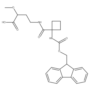4-{[1-({[(9H-fluoren-9-yl)methoxy]carbonyl}amino)cyclobutyl]formamido}-2-methoxybutanoic acid Structure