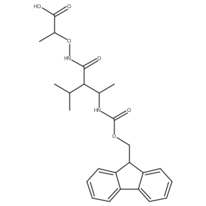 2-{[3-({[(9H-fluoren-9-yl)methoxy]carbonyl}amino)-2-(propan-2-yl)butanamido]oxy}propanoic acid结构式