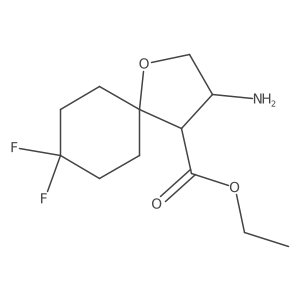 Ethyl 3-amino-8,8-difluoro-1-oxaspiro[4.5]decane-4-carboxylate Structure