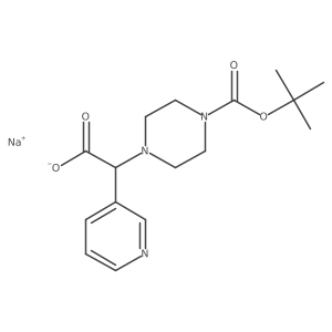 Sodium 2-[4-(tert-butoxycarbonyl)piperazin-1-yl]-2-(pyridin-3-yl)acetate结构式