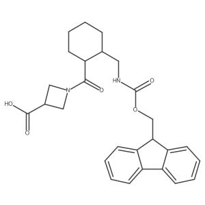 rac-1-[(1R,2S)-2-[({[(9H-fluoren-9-yl)methoxy]carbonyl}amino)methyl]cyclohexanecarbonyl]azetidine-3-carboxylic acid Structure